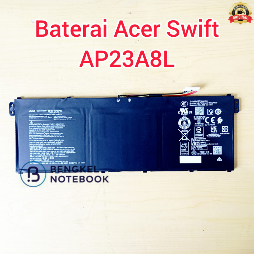 Baterai Acer Swift AG15-31P AG15-51P SFG14-63 AP23A8L AP23ABL SFG14-63 Aspire GO 15 17 A17-51GM  A14