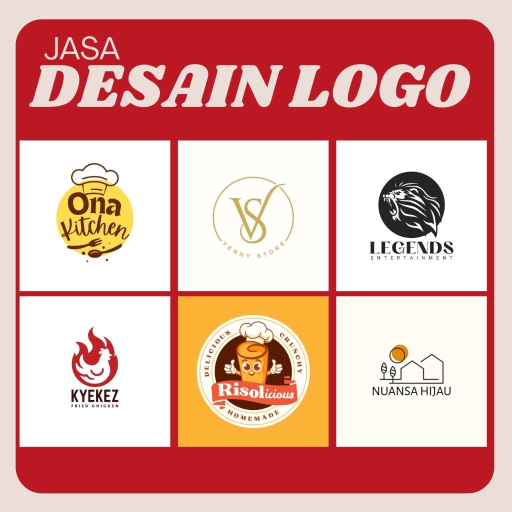 Jasa desain logo umkm makanan minuman komunitas yayasan murah berkualitas