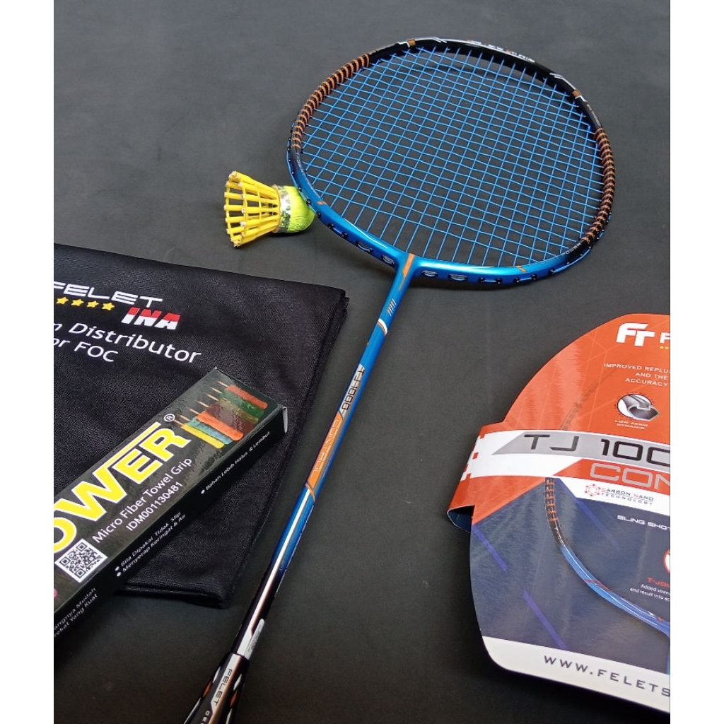 Raket badminton bekas second original felet tj 1000 control
