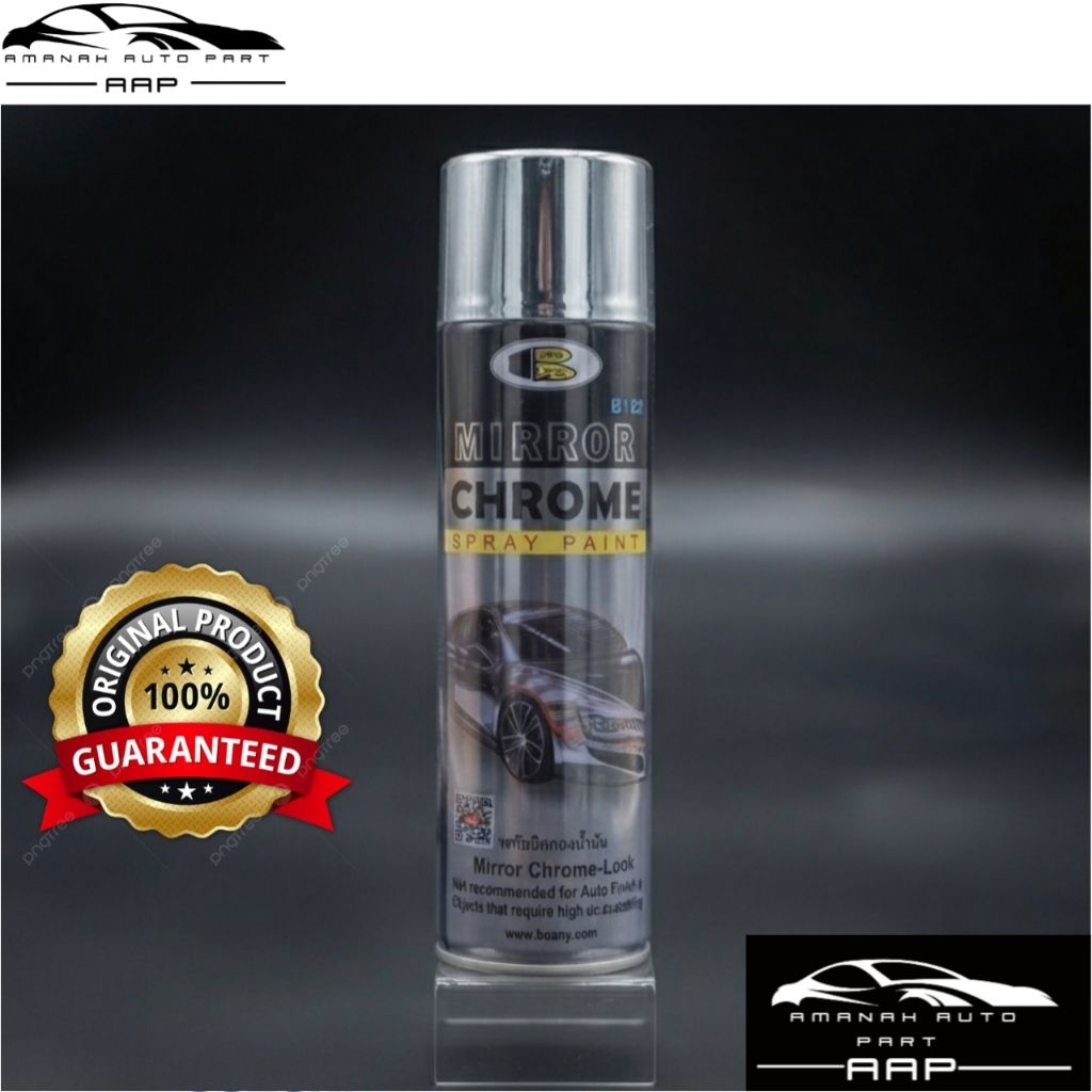 BOSNY MIRROR CHROME SPRAY PAINT 270 MIL Cat BOSNY CHROME ORIGINAL THAILAND