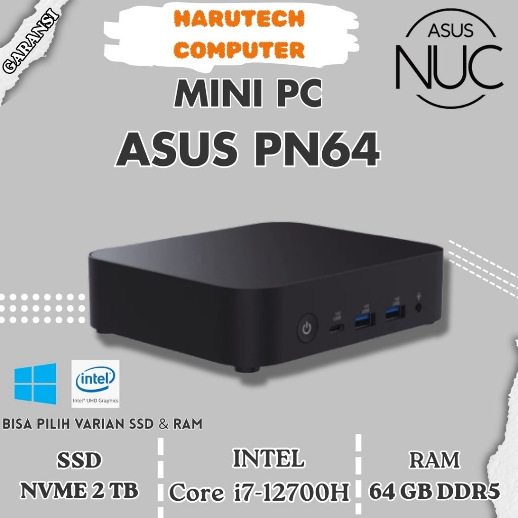 MINI PC ASUS i7 GEN 12 FULLSET +WIN 11 +RAM +SSD | ASUS PN64 i7