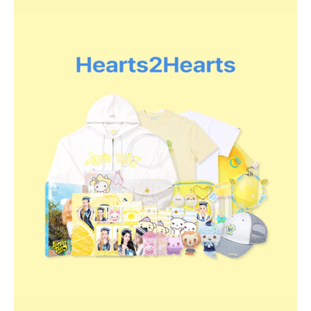 [DP PO/BUKAN READY STOCK] Hearts2Hearts The 2nd Mini Album [Lemon Tang] POP-UP OFFICIAL MD (Pouch, H