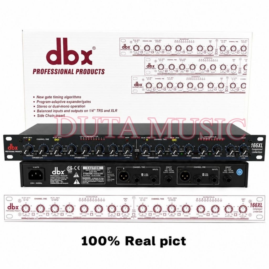 Compressor DBX 166Xl Grade A Professional Compresor Limiter Dbx 166 xl