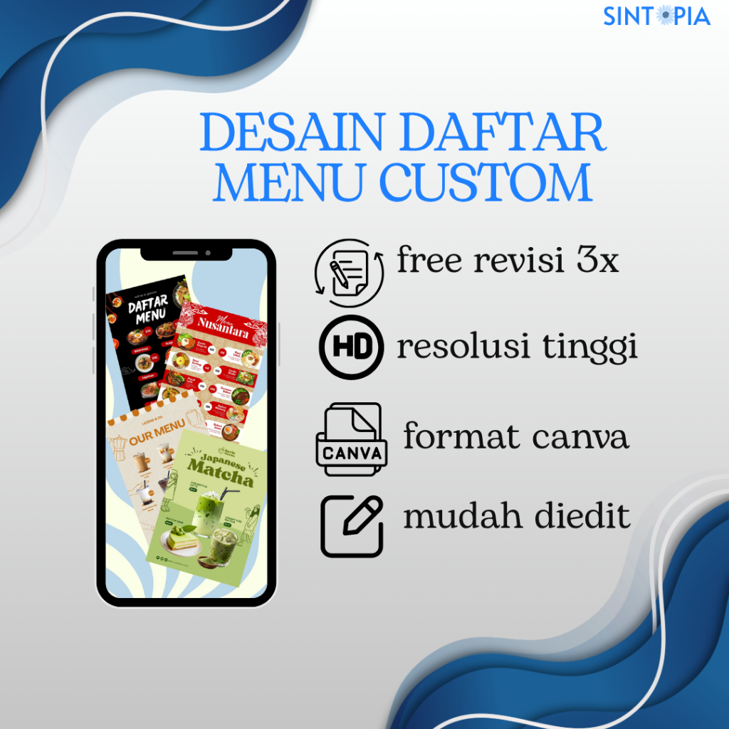 Desain Daftar Menu Custom Cafe & Restaurant Elegan & Modern || Desain Menu Custom Aesthetic Price Li