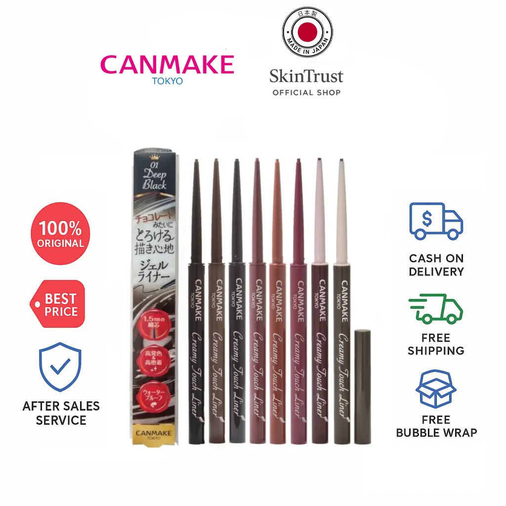 canmake Creamy Touch Liner Eyeliner Jepang Original – Waterproof Tahan Lama Pensil Eyeliner – Shade 