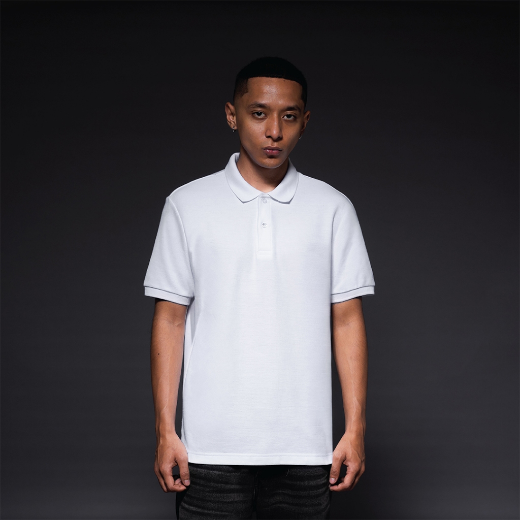 POSHBOY Polo Shirt White Newyork - Kaos Kerah Lengan Pendek Pria