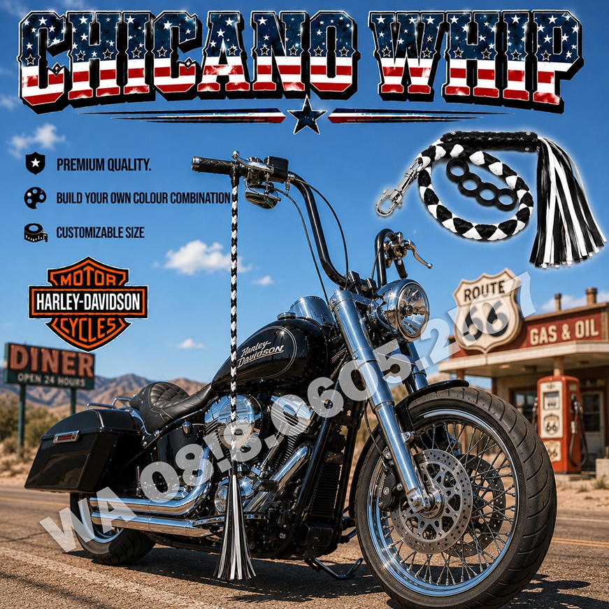 Harley Davidson Leather Whip Cholo Style Road Glide Touring