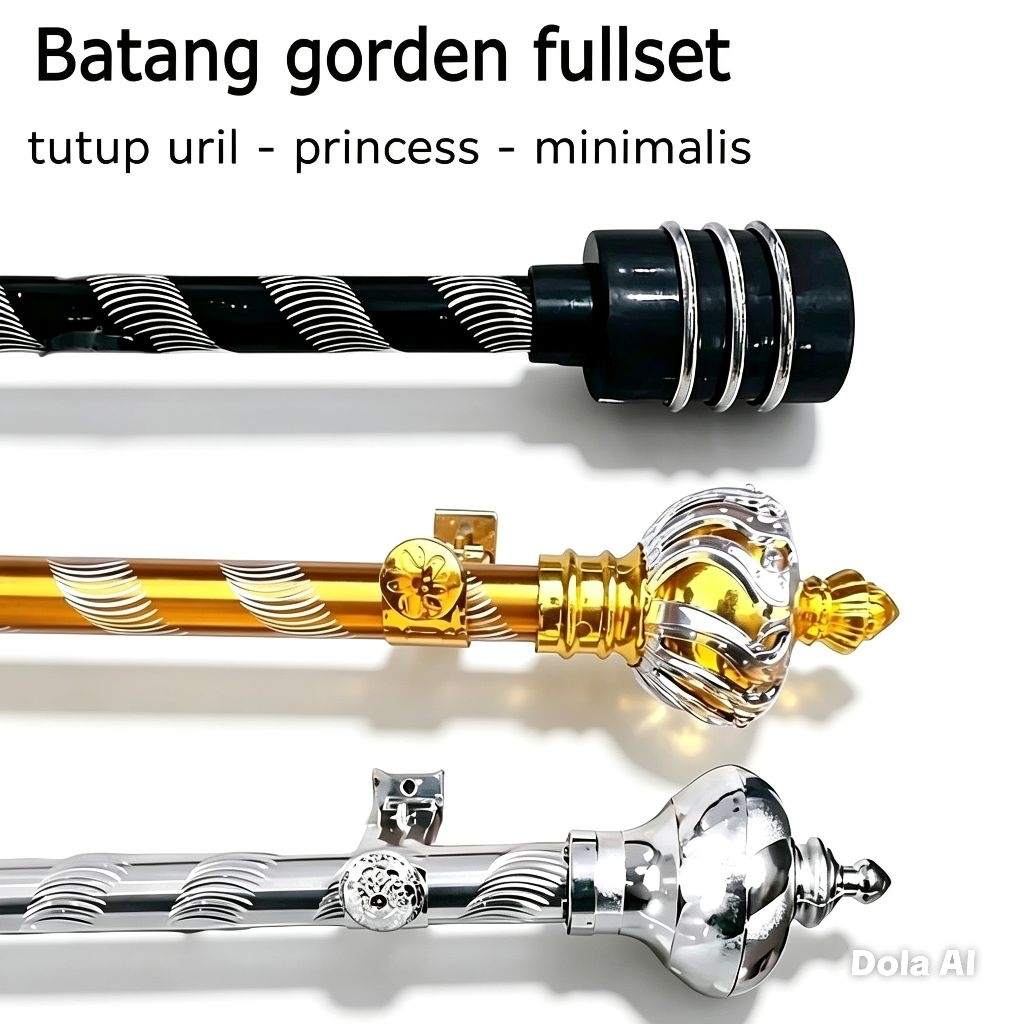 Batang gorden full set lengkap ukuran 50cm - 400cm batang uril dan tutup uril