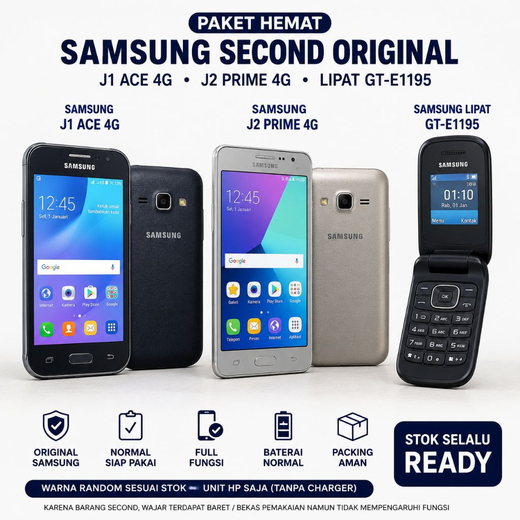 Samsung J1 Ace 4G J2 Prime 4G Samsung Lipat GT-E1195 Original Second Normal Siap Pakai
