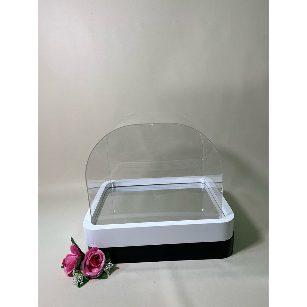 BOX HANTARAN RUSTIC SUDUT TUMPUL ALAS KACA ASLI/ BOX HANTARAN AKRILIK / BOX HANTARAN TERLARIS