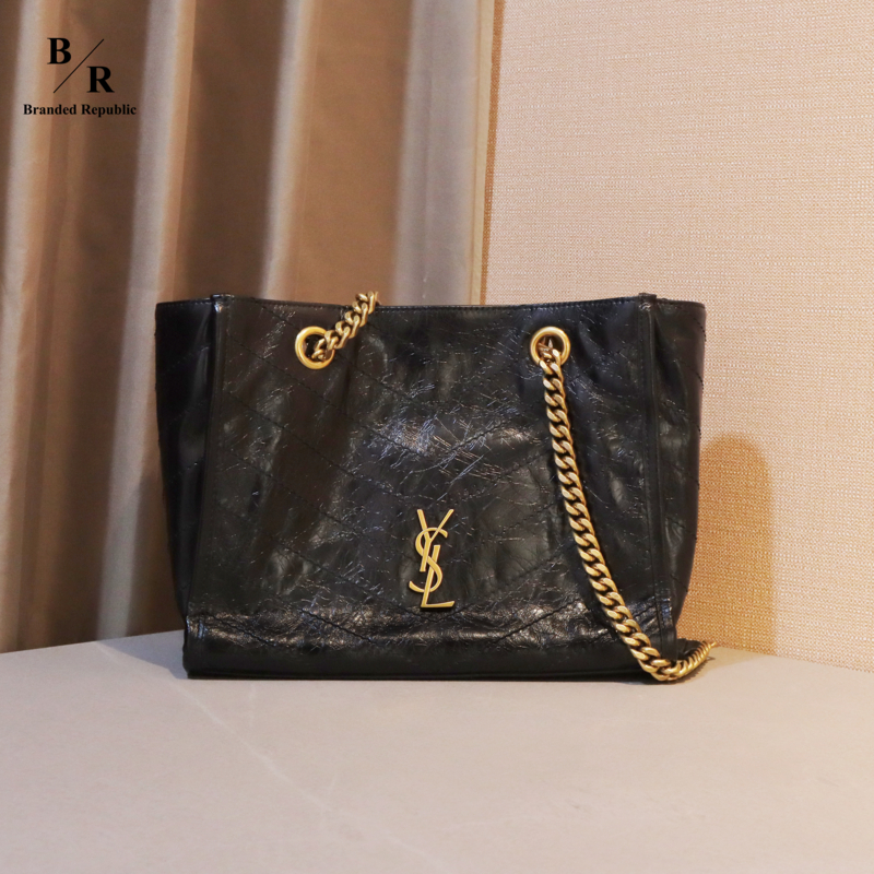 TAS SHOULDER BAG NIKI SHOPPING VINTAGE CALFSKIN LEATHER TOTE BAG