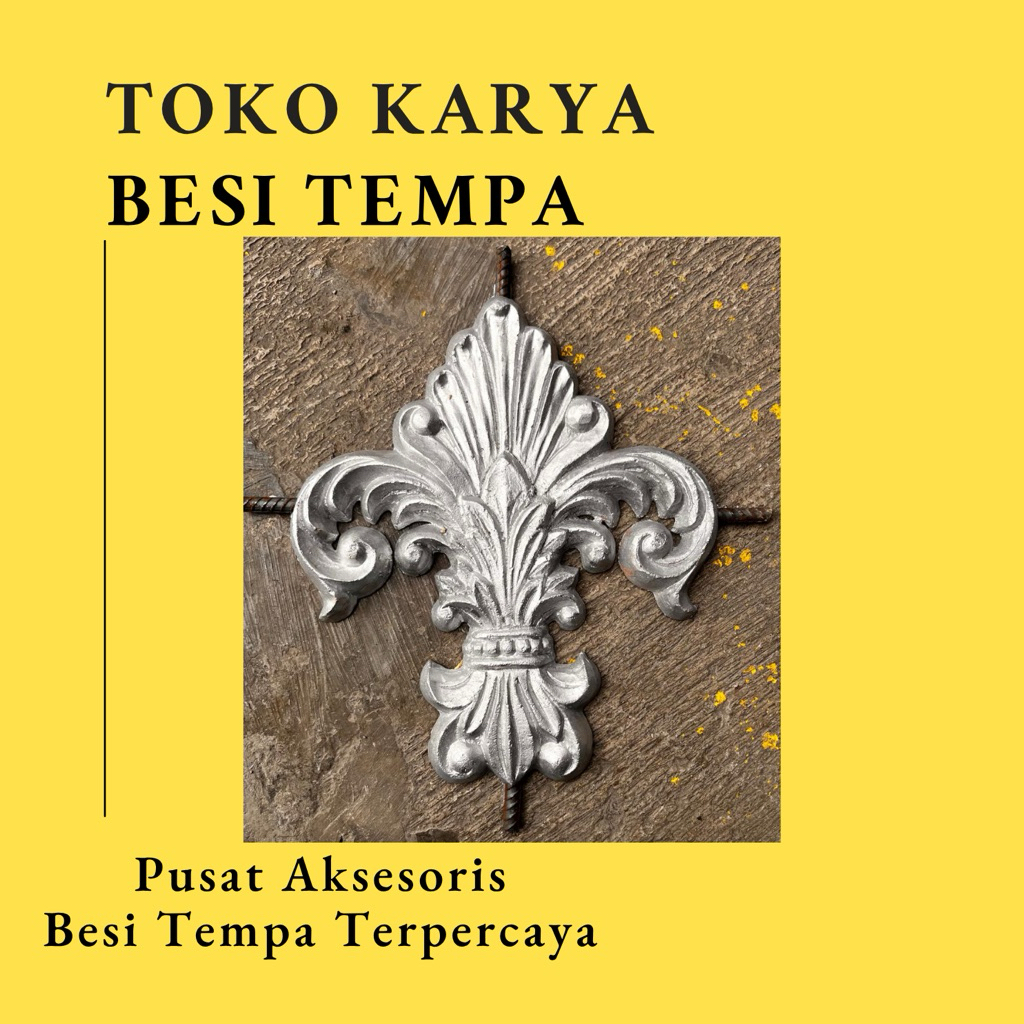 Ornamen Pagar Besi OR-1232 / 1 Sisi / Ornamen Pagar Besi Daun / Ornamen Pagar Besi Rumah Klasik / Cl