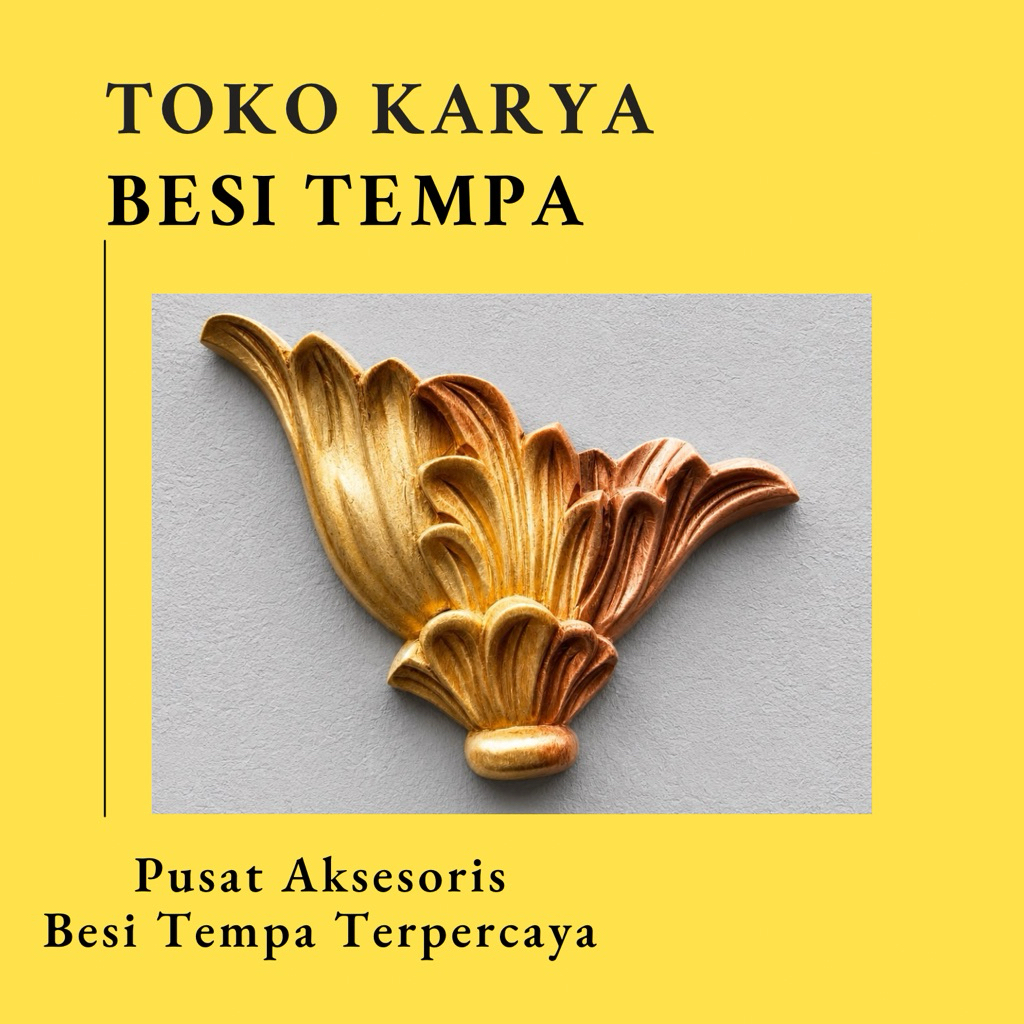 Ornamen Pagar Besi Tulip T-1033 / Ornamen Pagar Besi Daun / Ornamen Pagar Besi Rumah Klasik / Classi