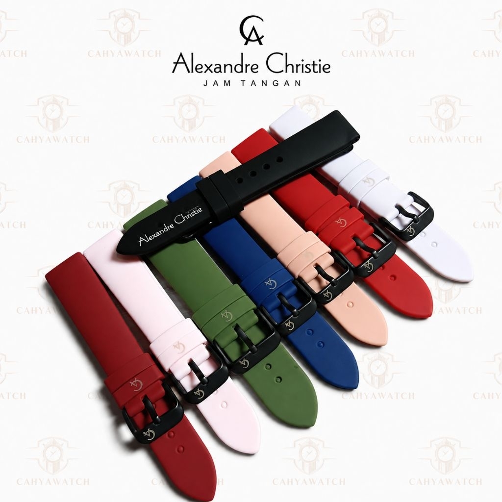 Strap Jam Alexandre Christie Silikon Tali Jam Alexandre Christie Cewe