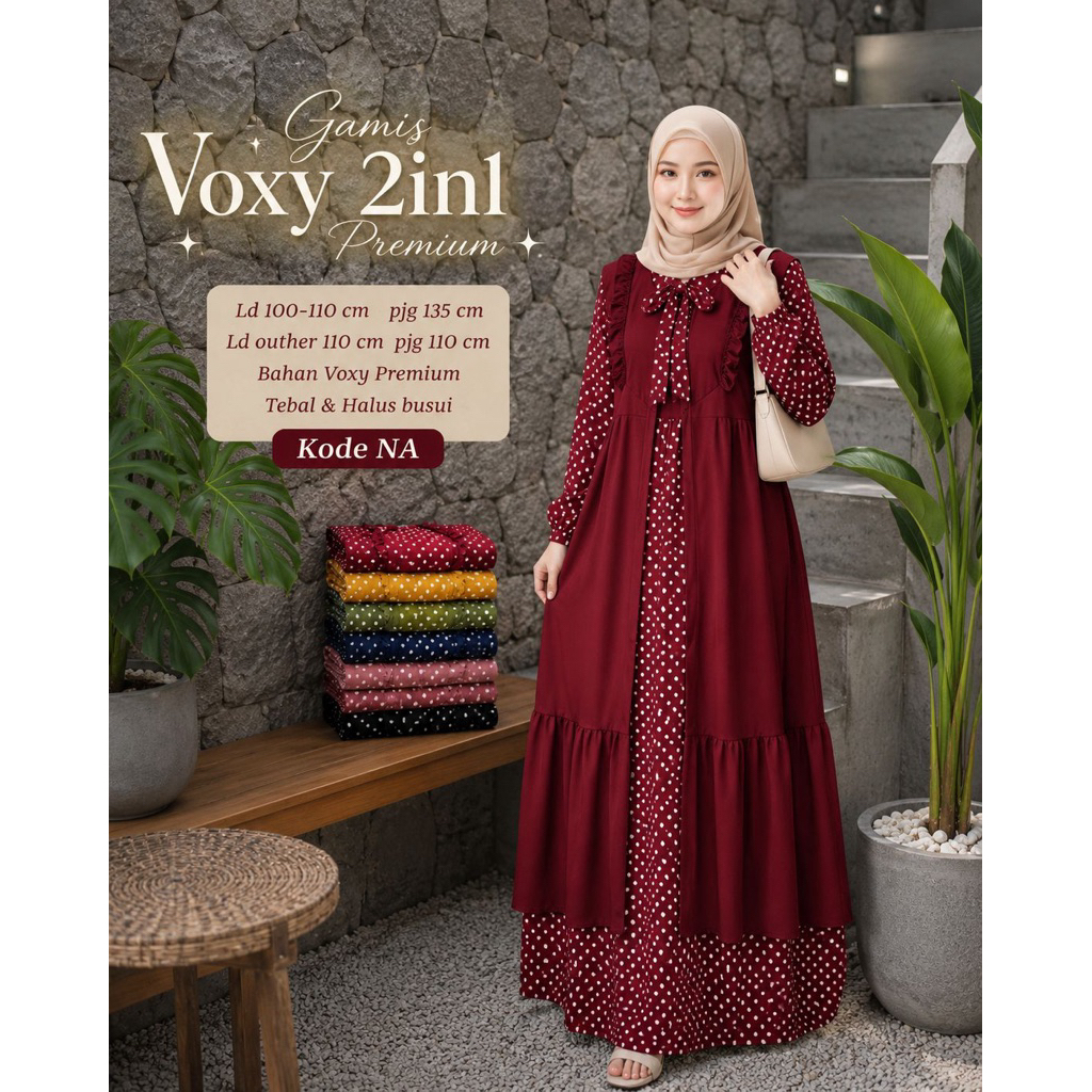 READY Gamis voxy premium busui kode Na