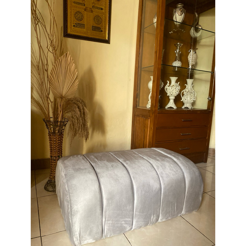 Stool turki/kursi stool panjang/puff panjang/kursi stool sofa panjang/stool panjang bludru premium/s