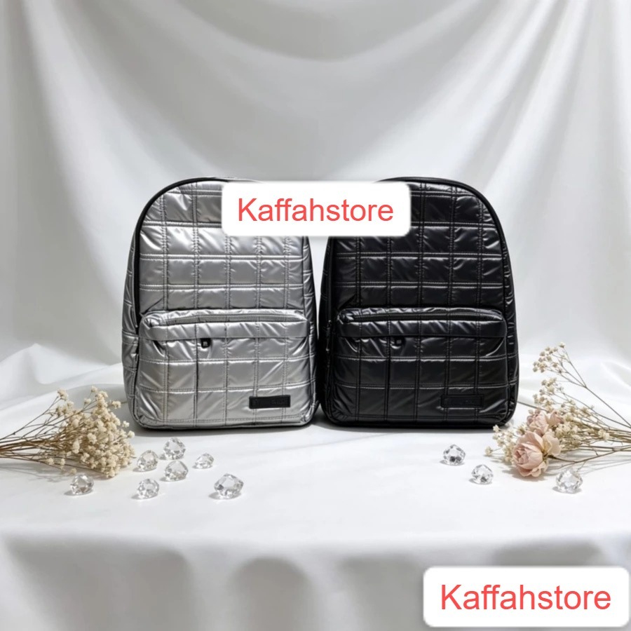 Tas ransel glossy/Tas ransel wanita/Tas ransel puffy bag pack/tas ransel polos