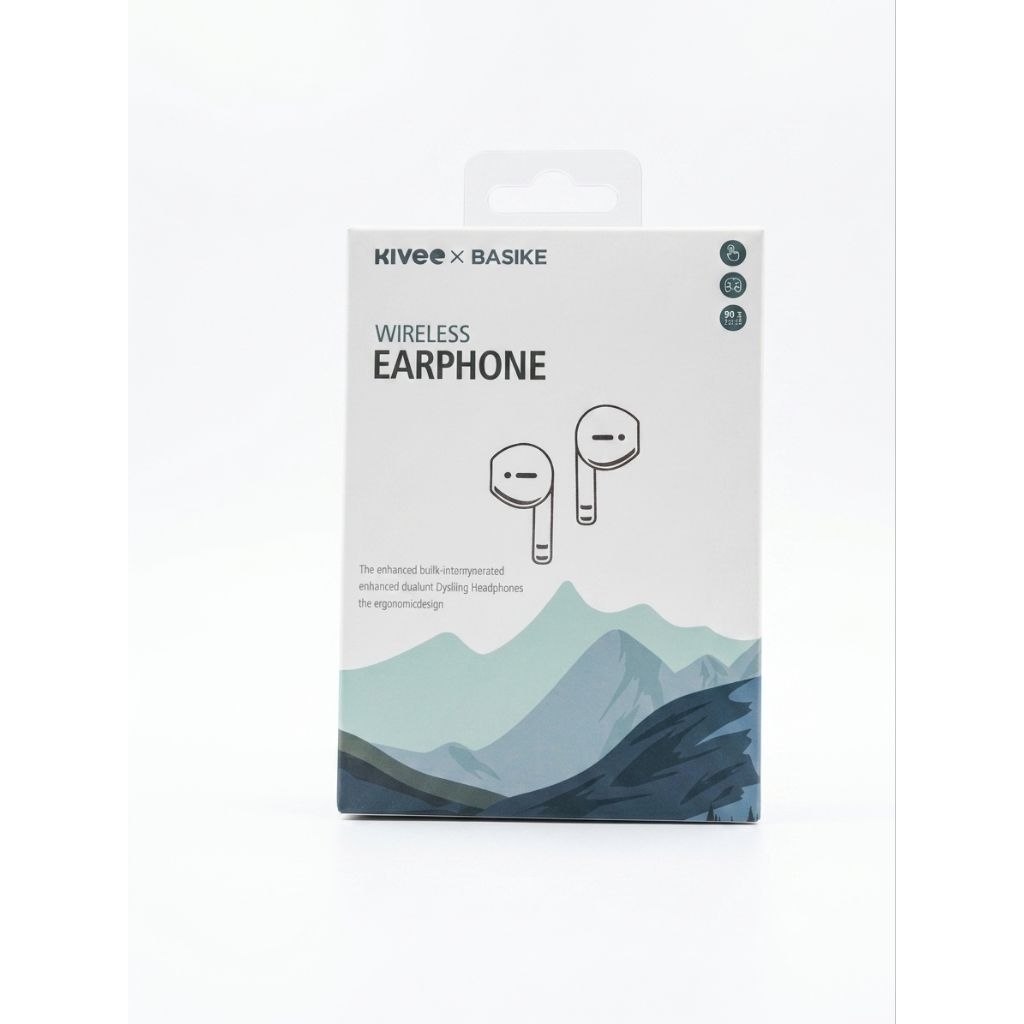 KIVEE X BASIKE Wireless Earphone Bluetooth Headset TWS Bass Audio Sport Original Resmi