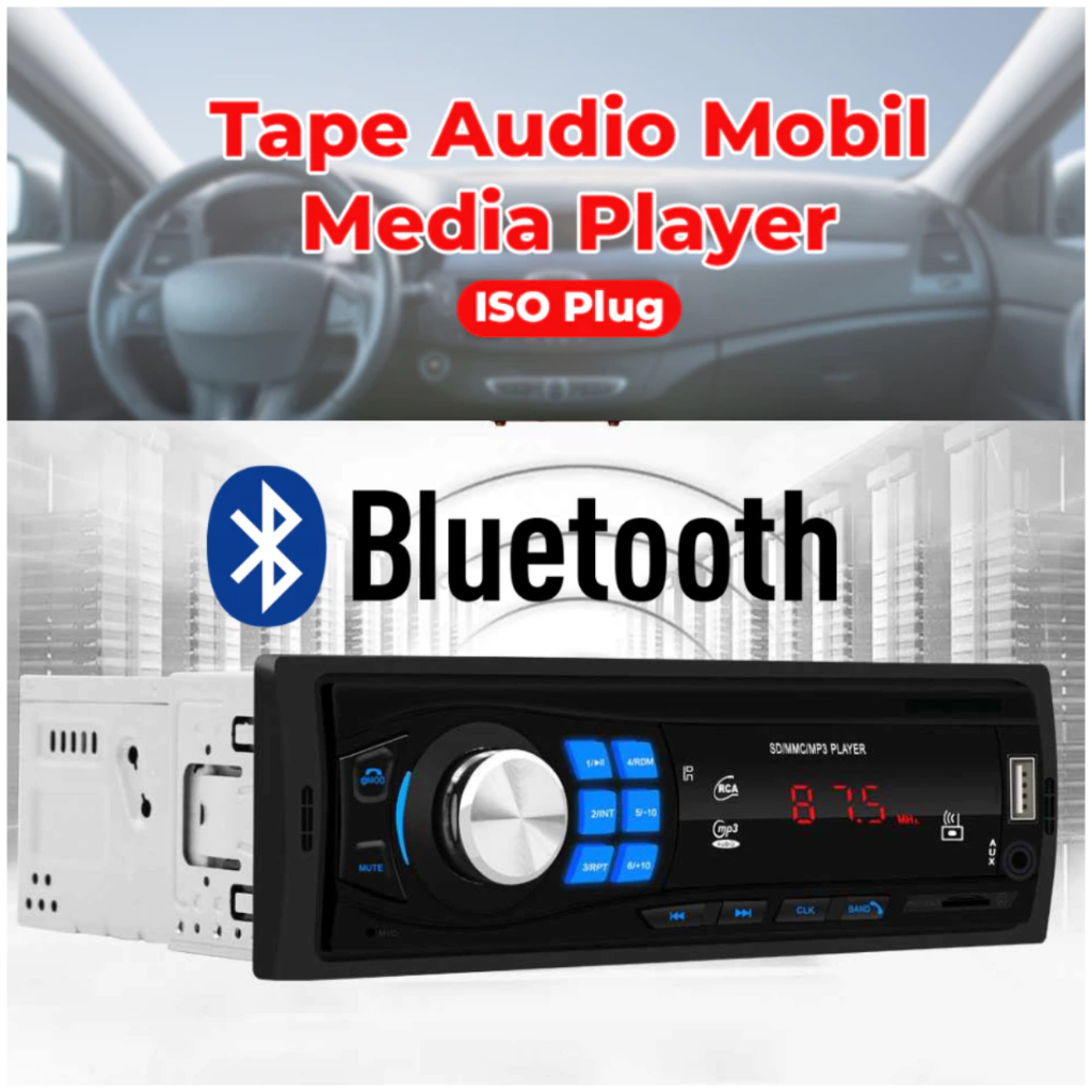 Taffware Tape Mobil Bluetooth MP3 Full Bass 12 Volt Wireless 12 Pin Plug MP3 S210L