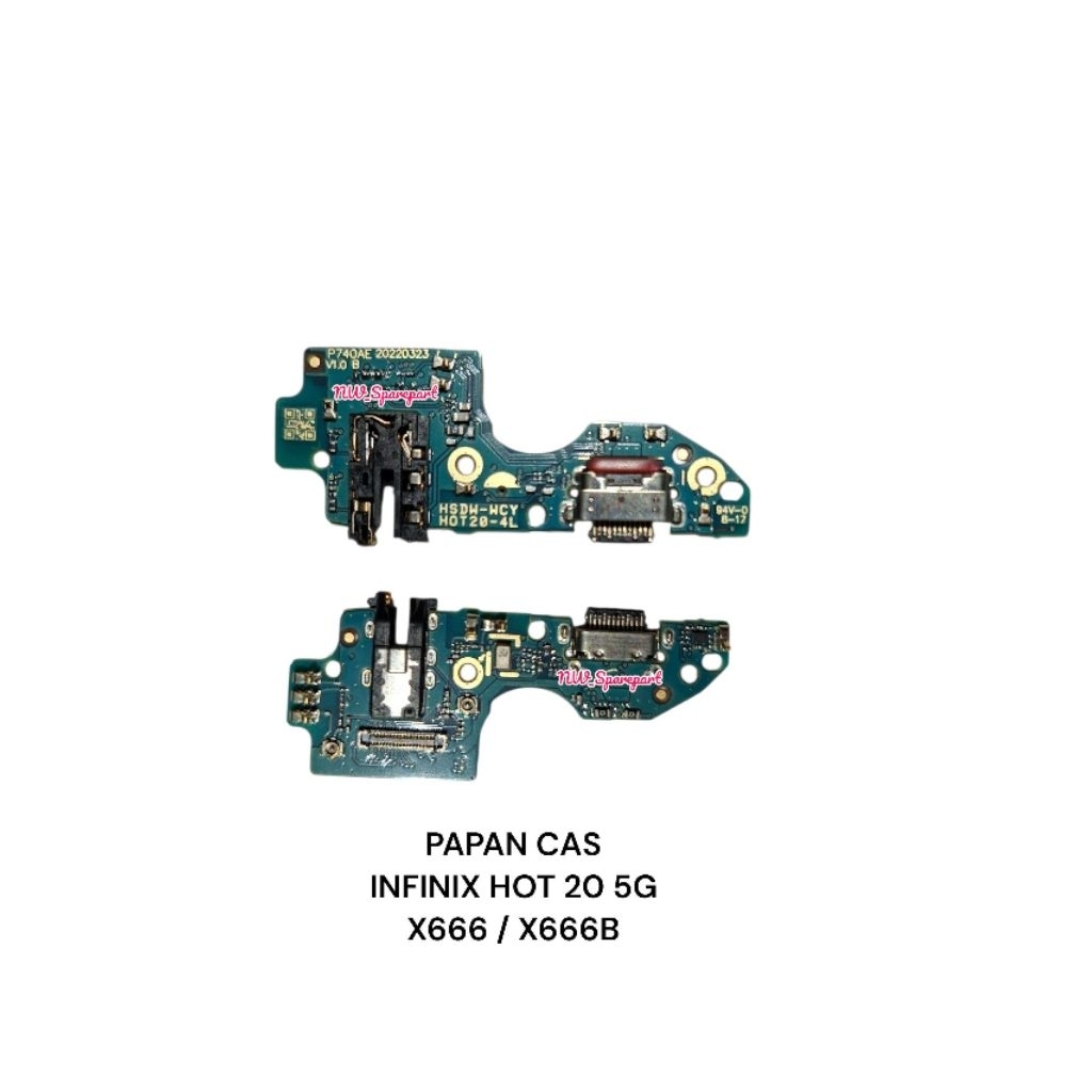 FLEXIBEL CHARGER INFINIX HOT 20 5G x666 / x666B PAPAN CAS FULLSET IC ORI