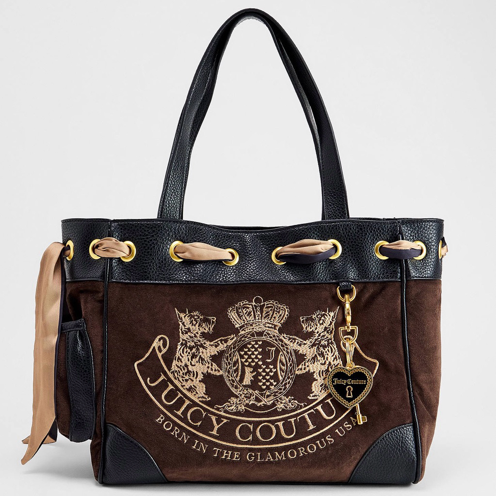 Juicy Couture Daydreamer Tote Bag - Brown Black Original