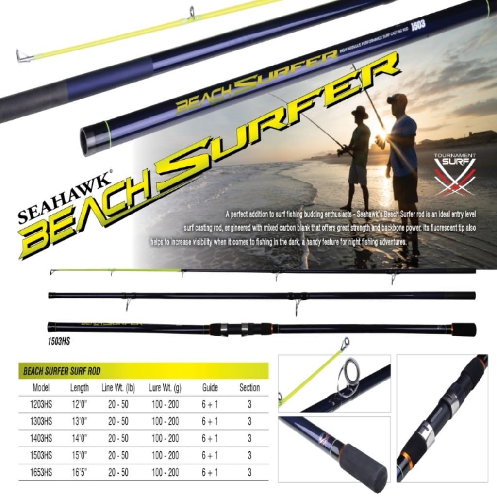 joran surf, panjang 360cm