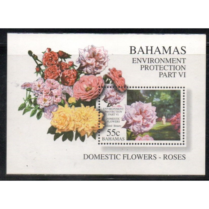 Prangko Tema Bunga Mawar 202 Bahamas
