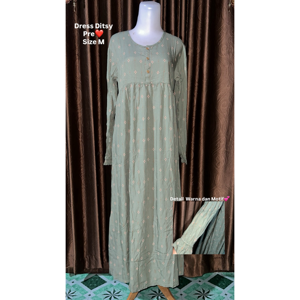 Dress Ditsy Size M