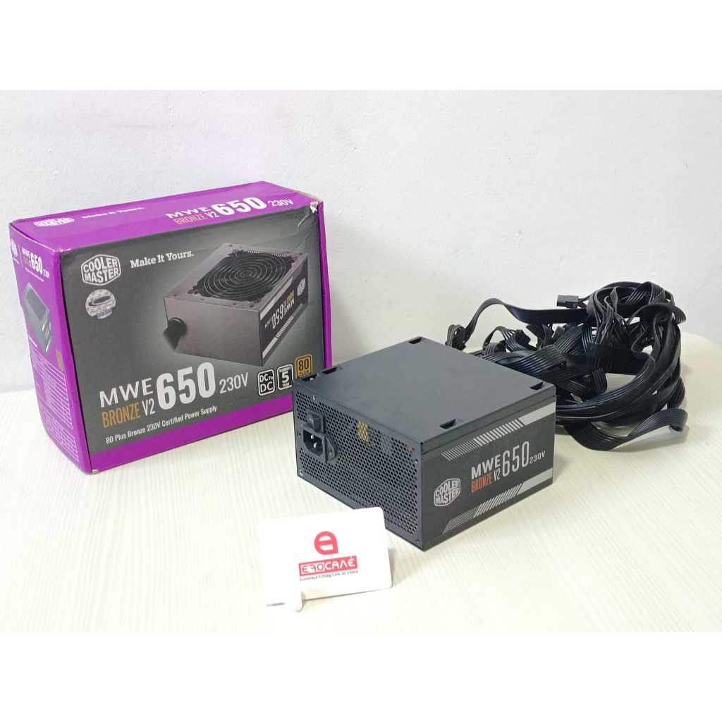 PSU Pure Cooler Master MWE 650 V2 650W 80 PLUS Bronze Non-Modular --Terima Tukar Tambah (Upgrade/Dow