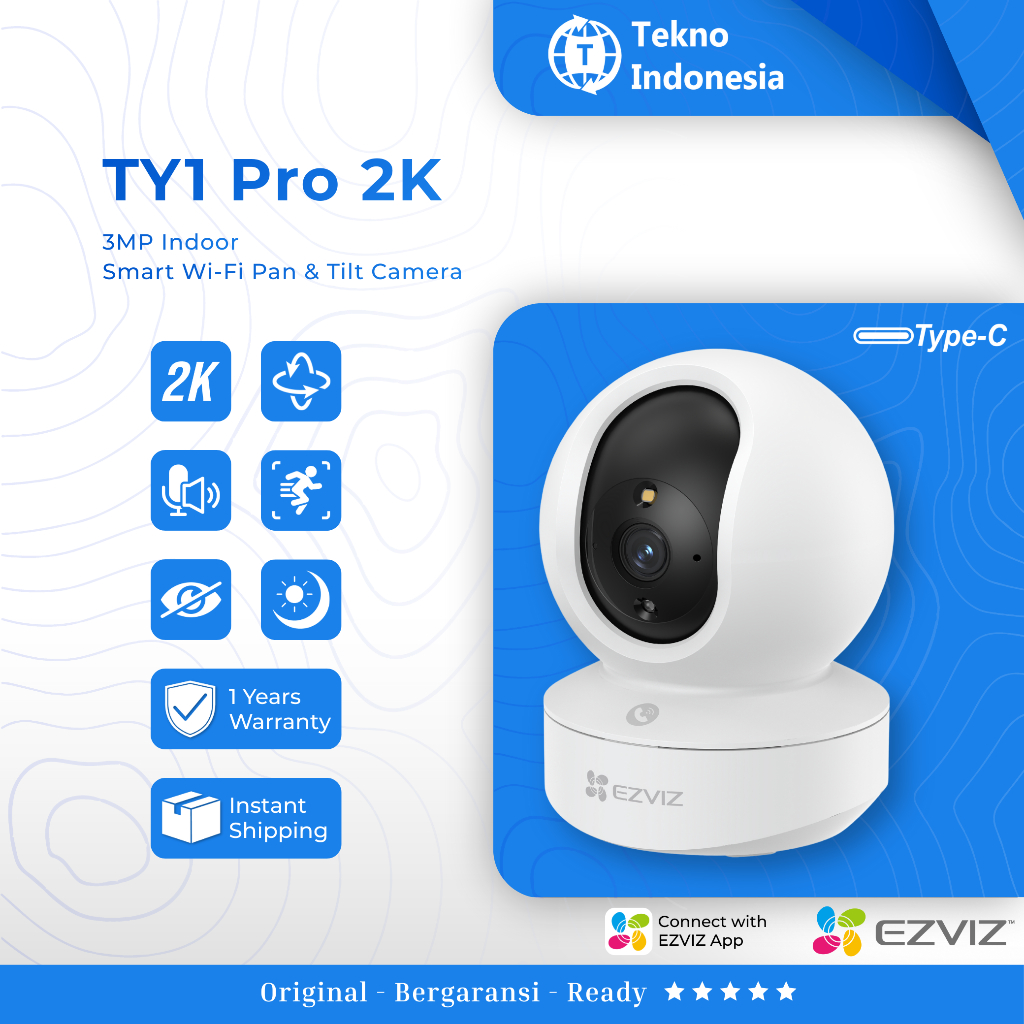 EZVIZ Camera TY1 Pro 3MP WiFi IP kamera Wireless CCTV Smart Portable Baby