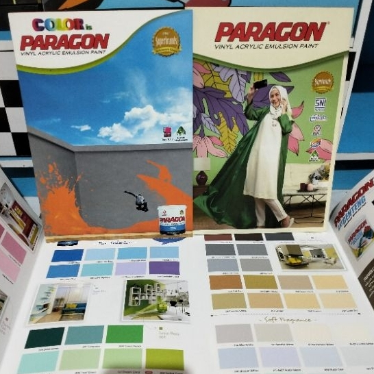 katalog cat tembok Paragon,katalog Paragon cat tembok,kartu warna cat paragon