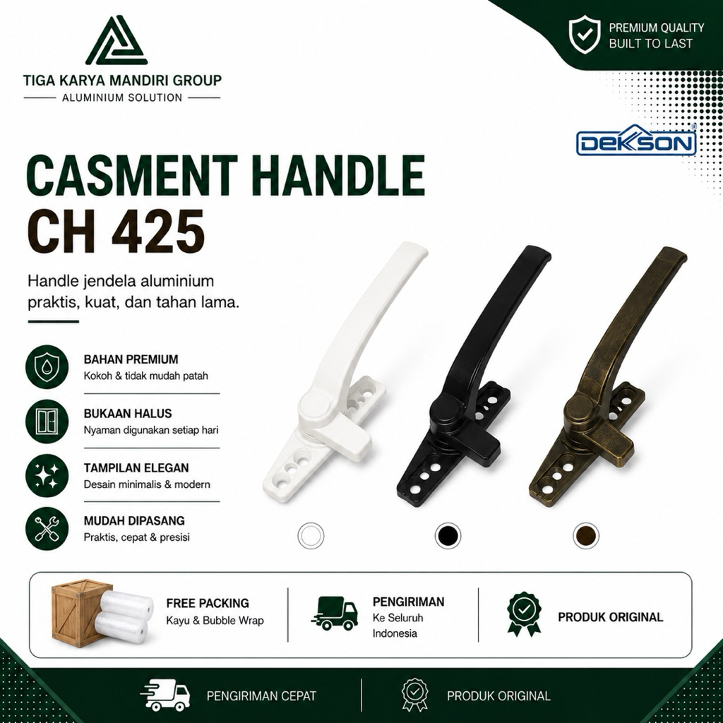 DEKKSON Casement Handle Rambuncis CH 425 Alumunium