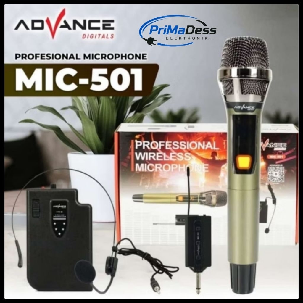 Mic Wireless Advance-501 | Microphone Wireless Advance-501
