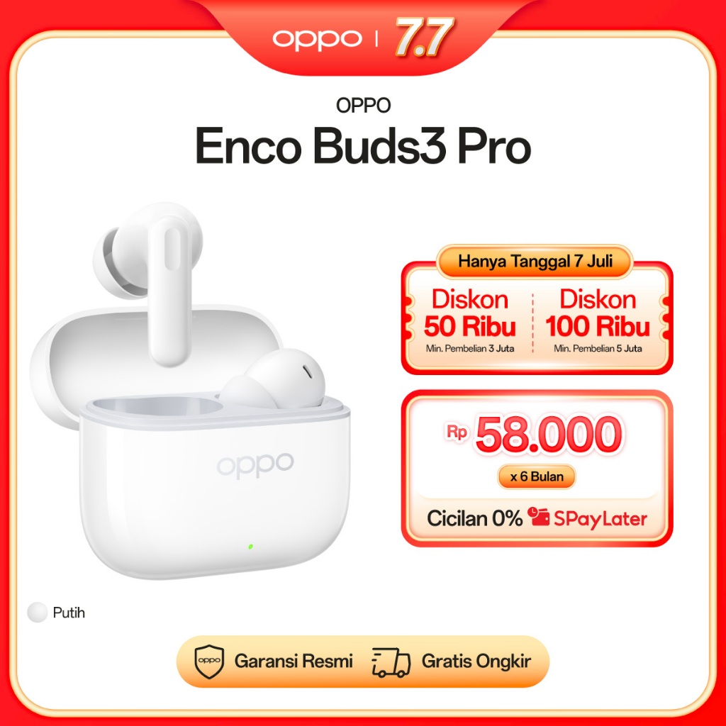 OPPO Enco Buds3 Pro True Wireless Earbuds [up to 54 hours Playback, IP55 Certification]