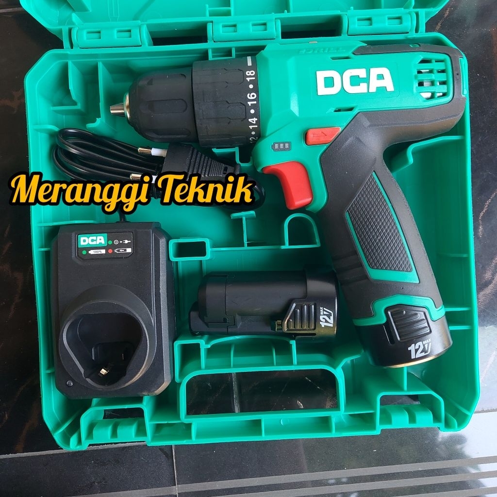 id6650 Mesin bor cordless DCA ADJZ1202iE 2 baterai 12 volt