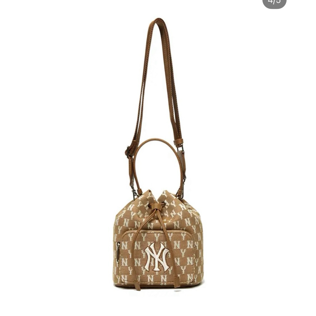 preloved mlb bucket bag beige