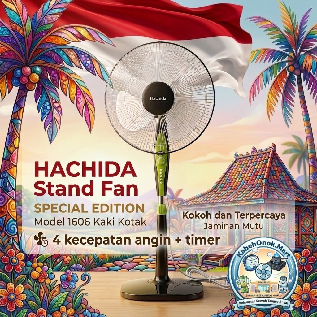 Hachida Stand Fan 1606 / Kipas Angin Berdiri Hachida SF 1606 16 Inch