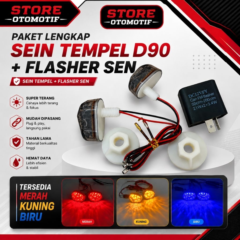 PAKET MURAH Lampu sein sen tempel Diamond+Flasher Sen Cr7 CBR NEW-CB150 R-R15 V2 V3-R25-VIXION NEW-V