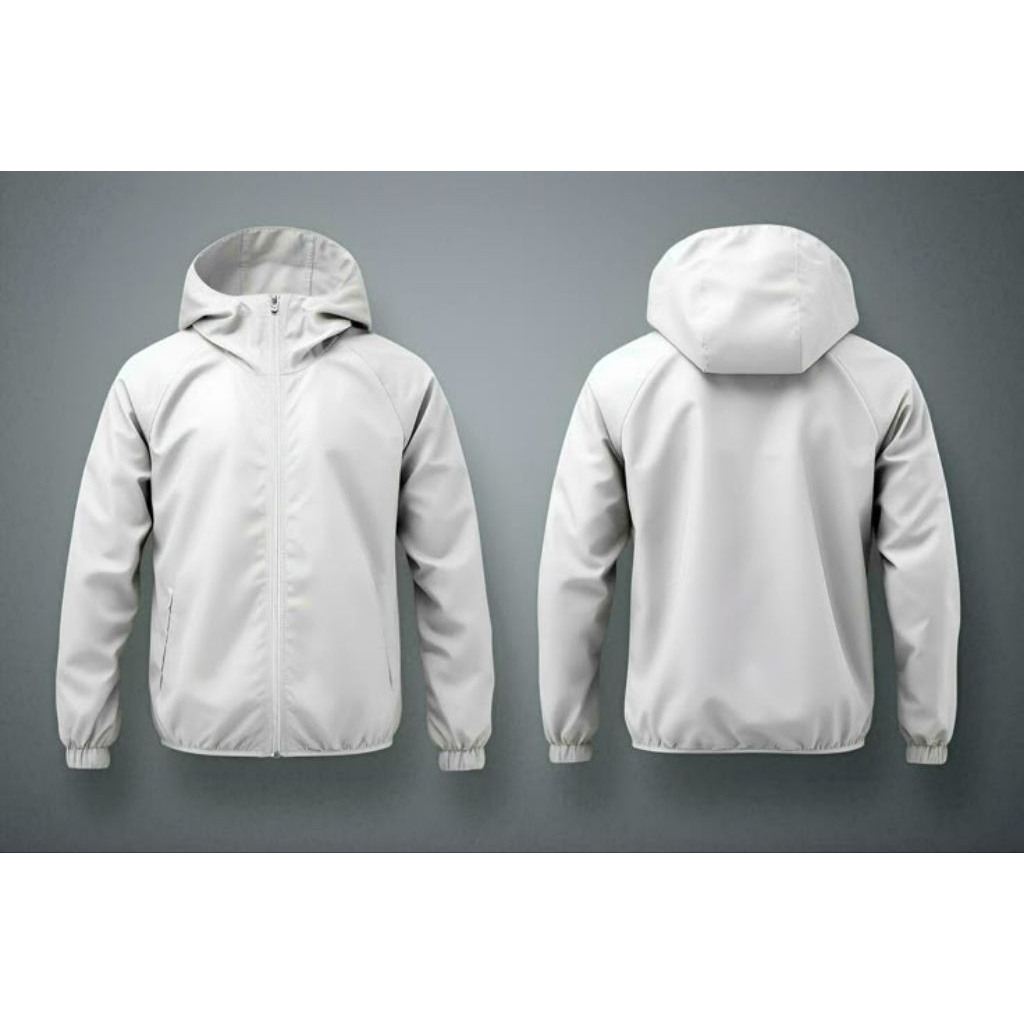 Jaket parasit - Jaket running putih