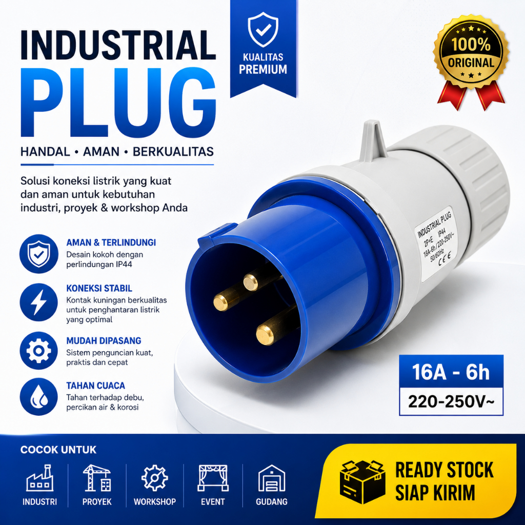 TOP SELLER BF Industrial Plug 16A /32A  Colokan Industri untuk Panel Listrik & Workshop