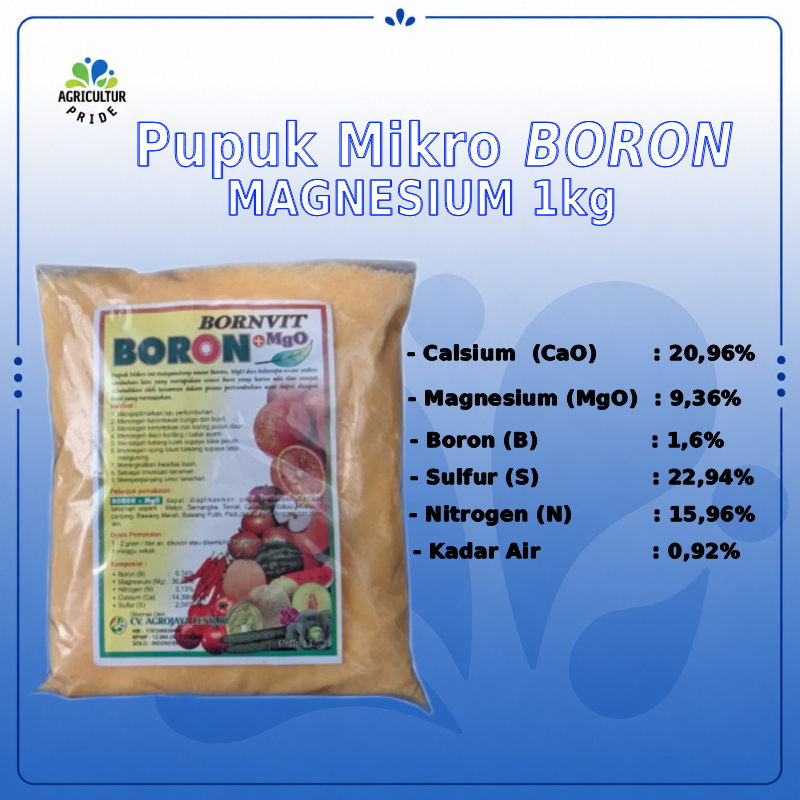 Pupuk Boron + MgO 1 Kg SUper Boron Kemasan Pabrik