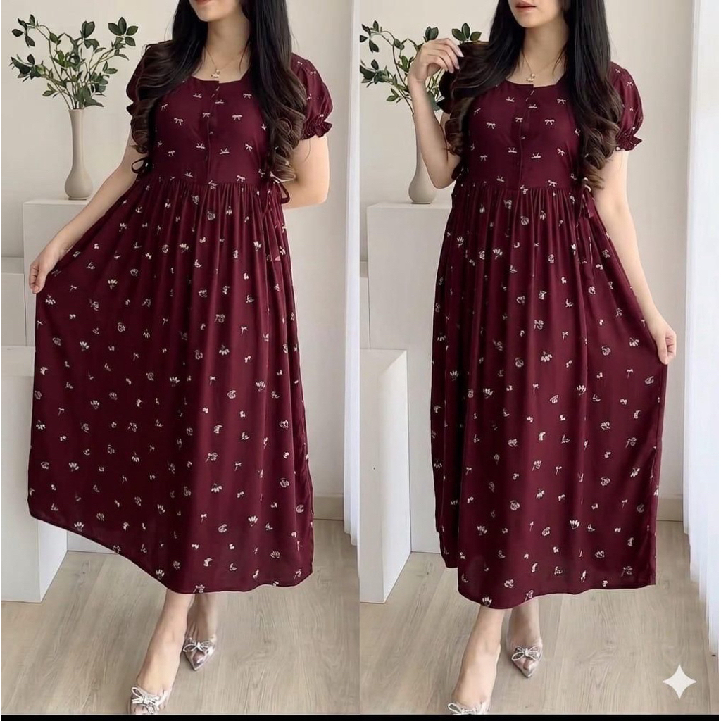 daster chibby/dress chiby/panjang/bumil busui/tali samping/daster anti pelakor/dres sexy/kancing hid