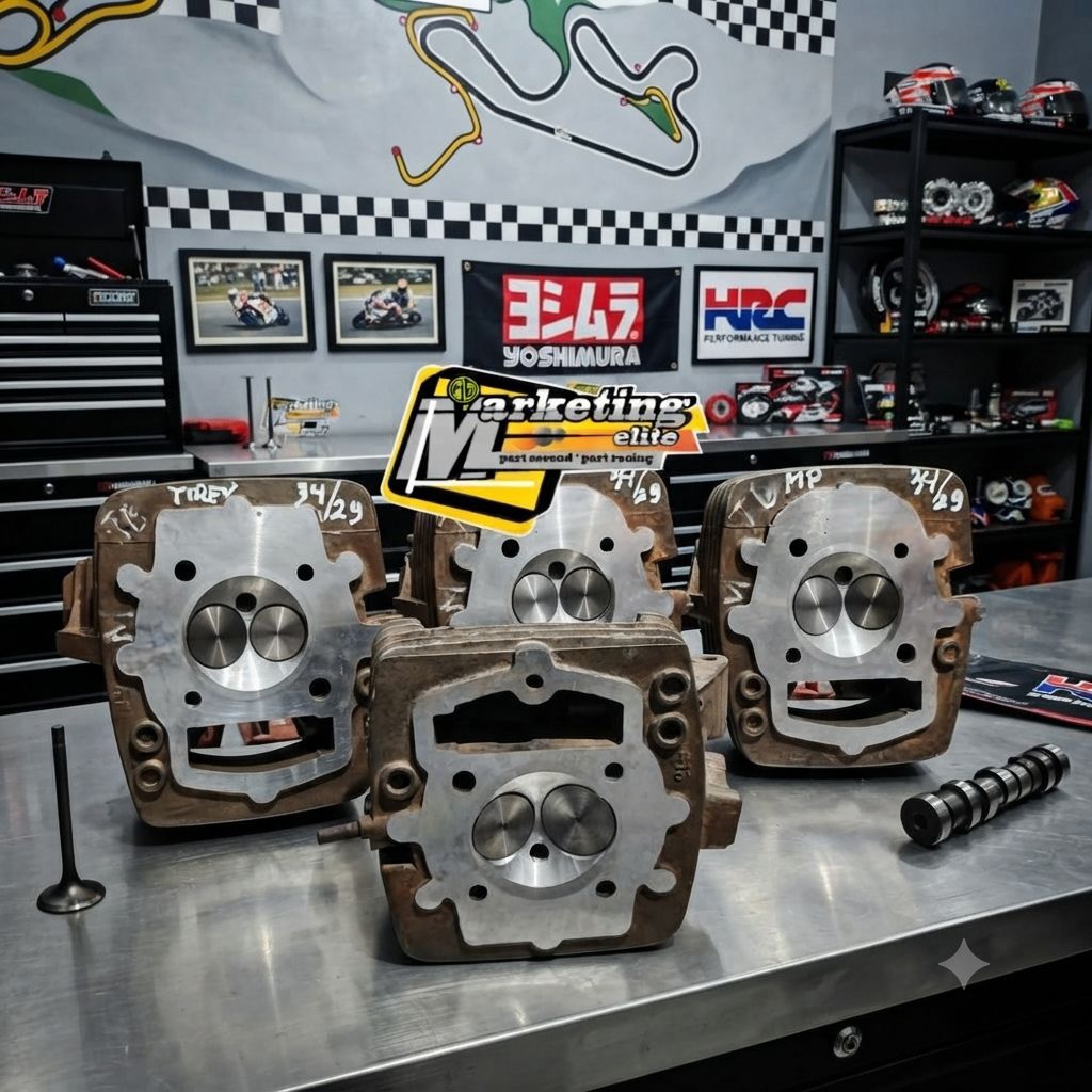 Head kop sudut Herex Tiger Megapro PNP GL CB Modif Racing  Head Racing bahan