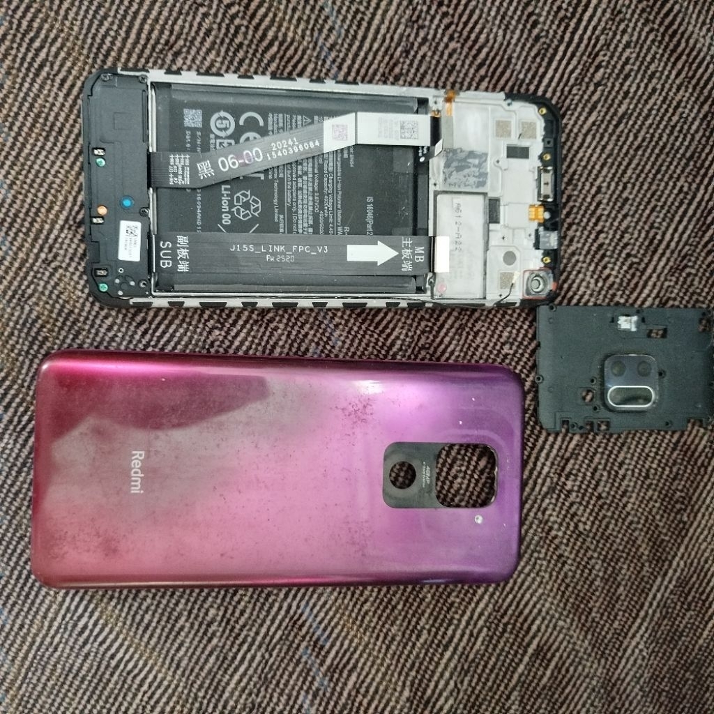 Lcd + Frame + acc lain Redmi note 9 minus ada tompel seperti digambar