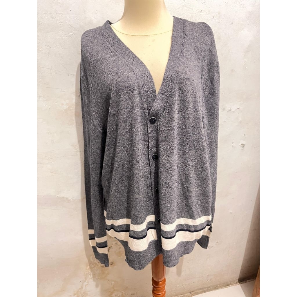 cardigan abu muda Ld 140-150