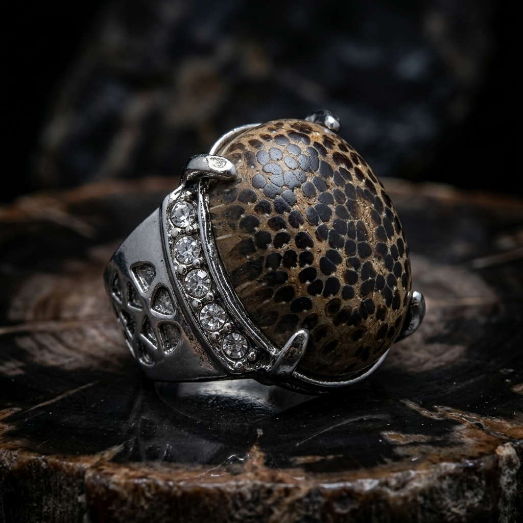 Batu Cincin Akik Fosil Kayu Liwung Asli Natural