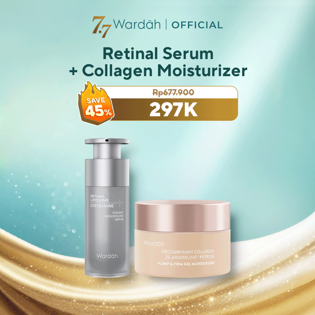 WARDAH Radiant Resurfacing Retinal Cysteamine Serum 30 ml - serum mencerahkan wajah, serum brighteni