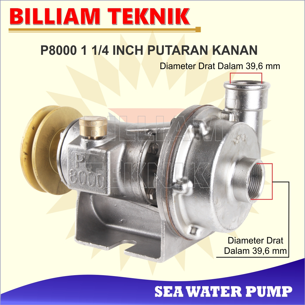 P8000 2" RH SEA WATER PUMP / POMPA AIR LAUT / POMPA KEONG / POMPA STAINLESS / POMPA SIRKULASI