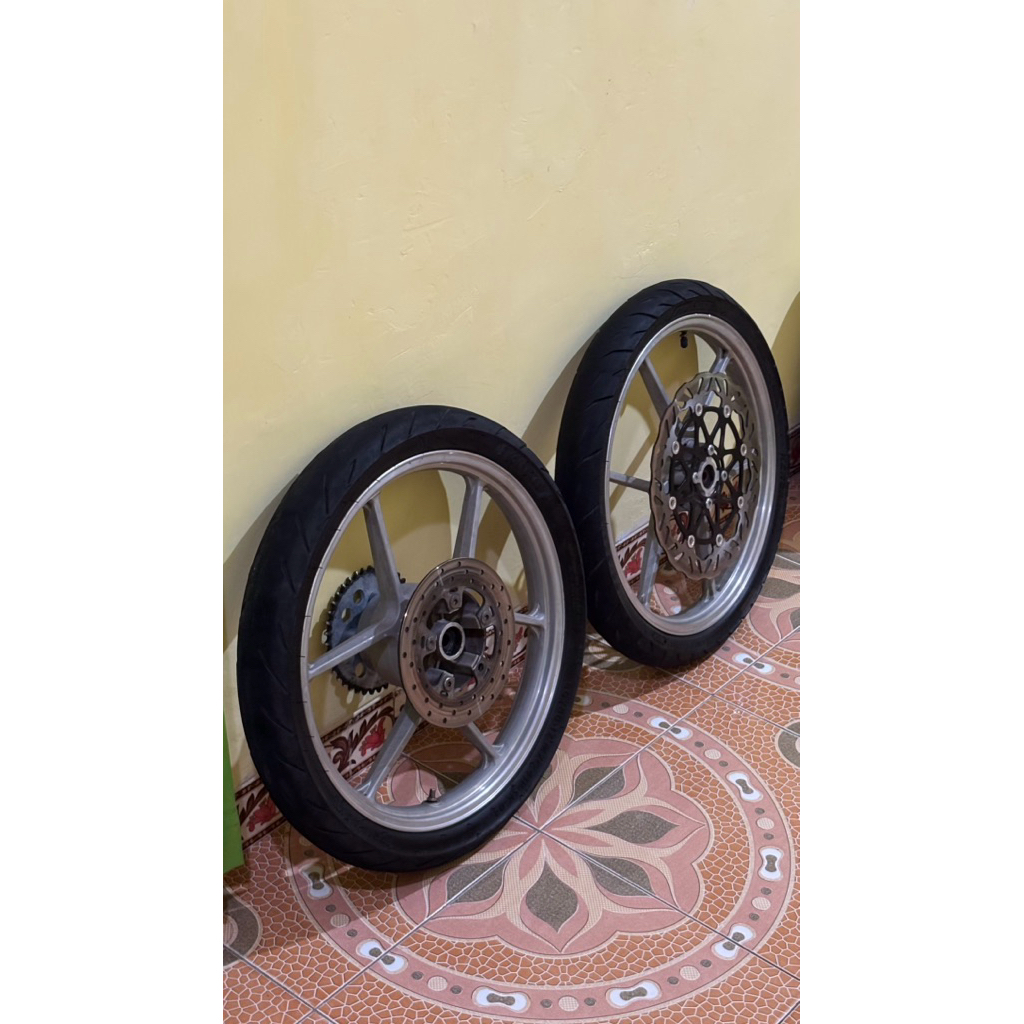 Velg palang BRT chemco Full set tinggal pasang KLX/Dtracker