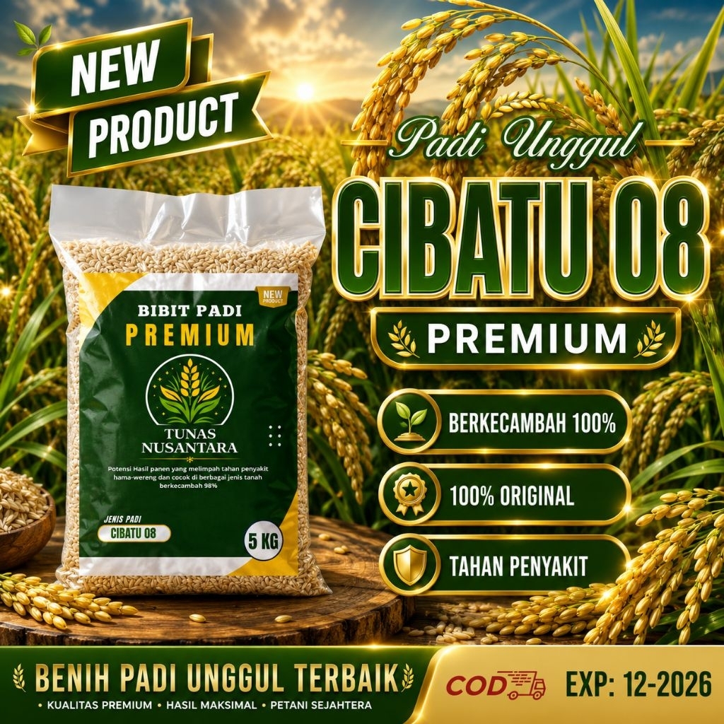 Benih padi unggul CIBATU 08 kemasan 5kg original